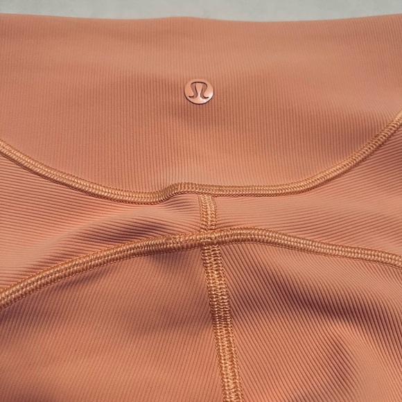 Lululemon Ribbed Contoured High Rise Tight | Color: Malibu Peach | Size 6 - Picture 5 of 7